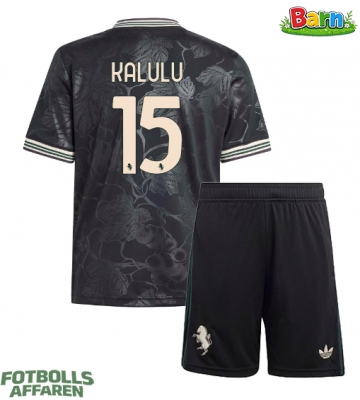 Juventus Pierre Kalulu #15 Tredjeställ Barn 2025-26 Kortärmad (+ Korta byxor)